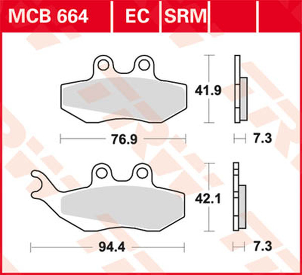 Plăcuțe de frână ceramice universale, 1, nordicamoto.ro