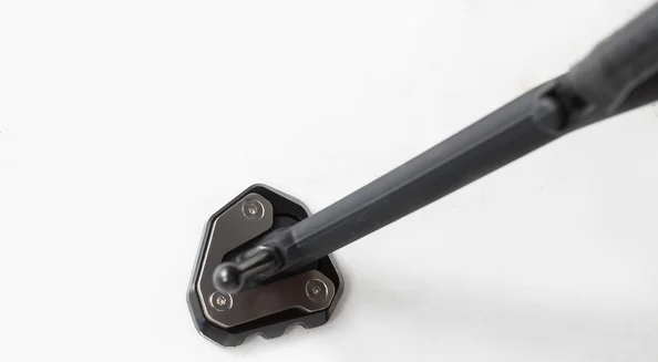 Extensie pentru piciorul suportului lateral, negru, argintiu, 1, nordicamoto.ro