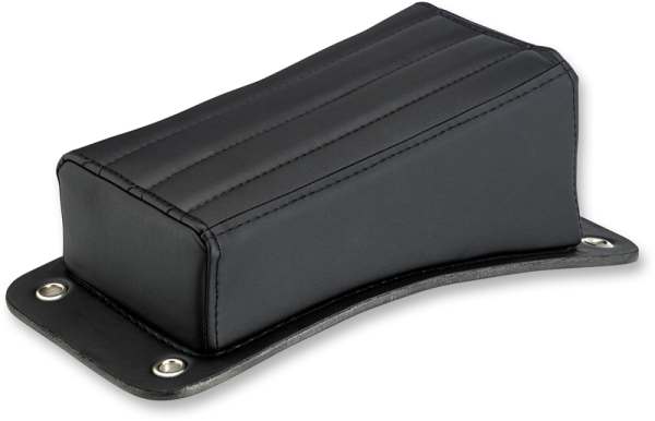 Harlot Pillion Pad Vertical Tuck N Roll Pattern Black Black, 1, nordicamoto.ro