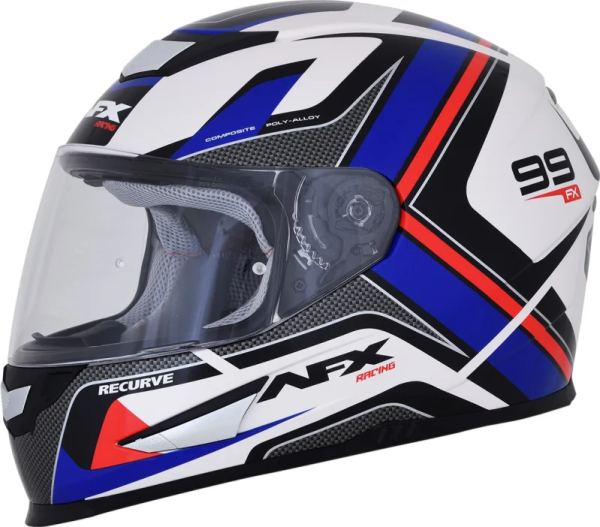 Fx-99 Recurve Street Helmet Red/white/blue X-large Blue, Red, White XL, 1, nordicamoto.ro