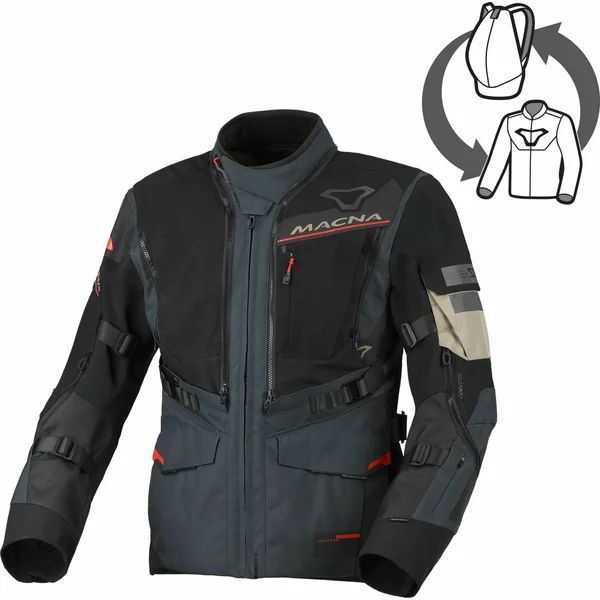Geaca textil impermeabila touring/adventure MACNA FLEXODUS Negru 3XL, 11, nordicamoto.ro