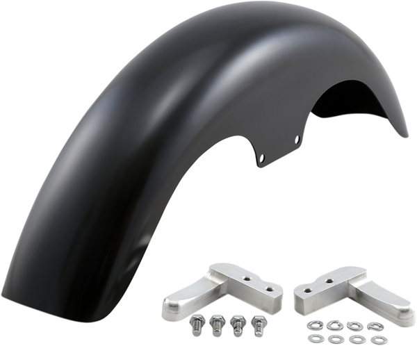 Hugger Front Fender With Mounting Blocks For Softail/dyna Black, 2, nordicamoto.ro