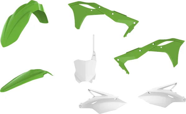 Body Kit For Kawasaki Green, White, 1, nordicamoto.ro