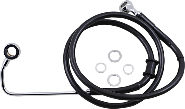 Extended Length Stainless Steel Brake Line Black, Vinyl Coated Oversize [+203 mm (8'')], 1, nordicamoto.ro
