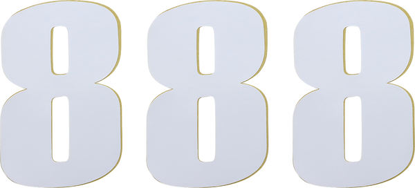 MOOSE RACING Vinyl Race Numbers White -1