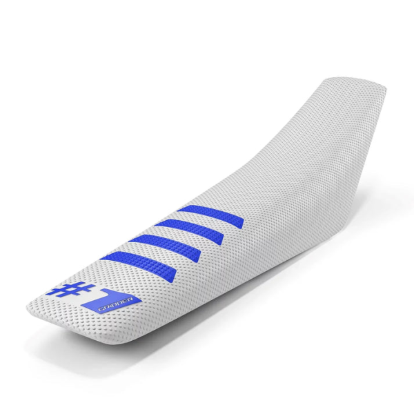 Husă Universală pentru Șa ONEGRIPPER RIBBED Alb/Albastru – Enduro & Motocross, 1, nordicamoto.ro