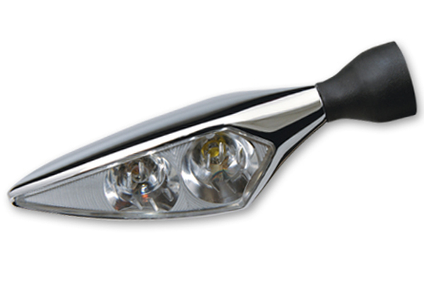 Micro Rhombus Extreme Turn Signals Chrome, 1, nordicamoto.ro