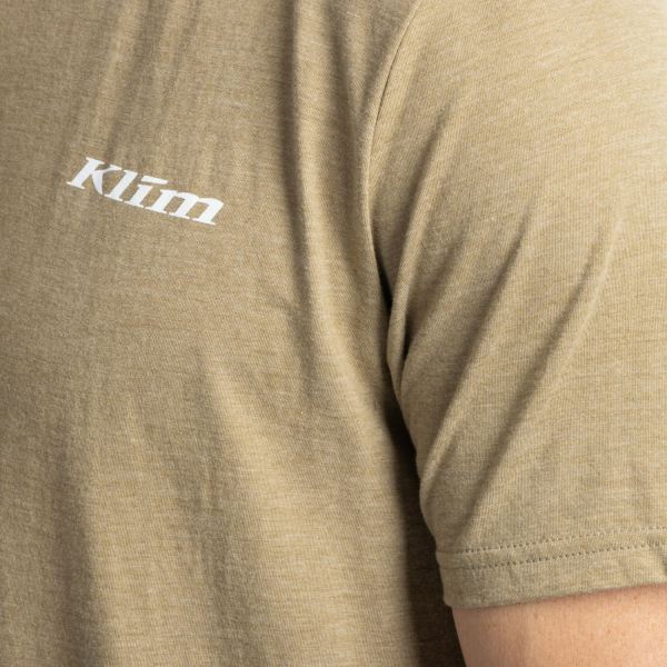 Tricou Klim Saddle Mountain Tri-blend Coyote Brown Heather - White-4