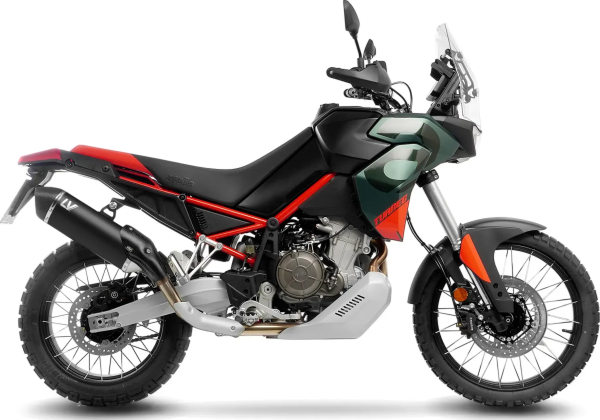 Tobă de eșapament LeoVince LV-14 Black Edition Slip-On pentru Aprilia Tuareg 660, 2, nordicamoto.ro