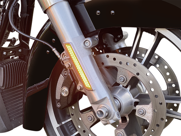 Led Front Fork Lightz Black, 1, nordicamoto.ro
