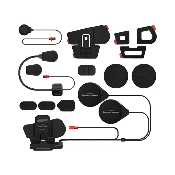 60s Helmet Clamp Kit With Universal Microphone Kit Black 