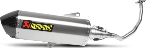 Racing Line Full Exhaust System Scooter Silver, Black, 1, nordicamoto.ro