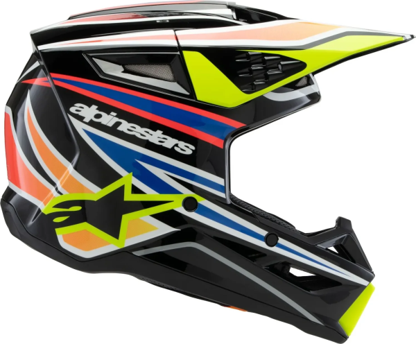 Casca Copii Alpinestars S-M3 Wurx Black/Blue/Yellow-3