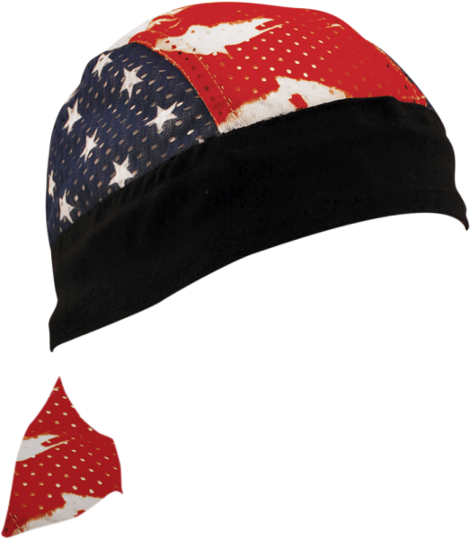 Headwrap Sport Flydanna® Patriotic Vented One Size Black, Blue, Red, White, 1, nordicamoto.ro