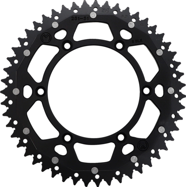MOOSE RACING Pinion dublu negru, 2, nordicamoto.ro