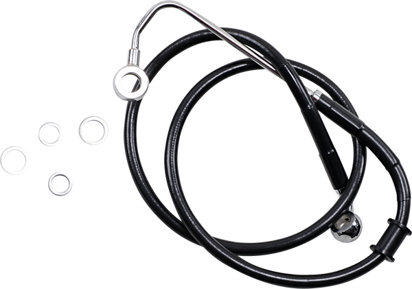 Extended Length Stainless Steel Brake Line Black, Vinyl Coated Oversize [+102 mm (4'')], 1, nordicamoto.ro