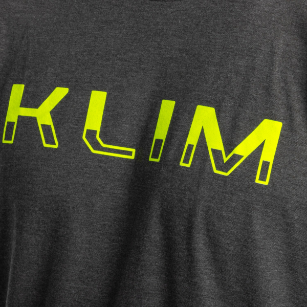 Tricou Klim Petrol Tri-blend Heathered Charcoal - Hi-Vis-3