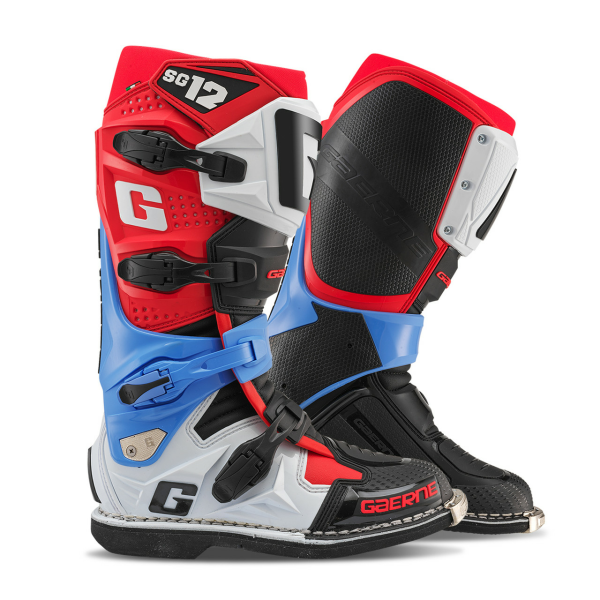 Cizme Gaerne SG 12 Realm White/Black/Red/Blue-2