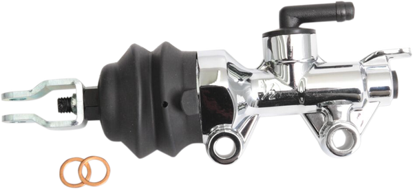 Rear Brake Master Cylinder Chrome, Polished, 1, nordicamoto.ro