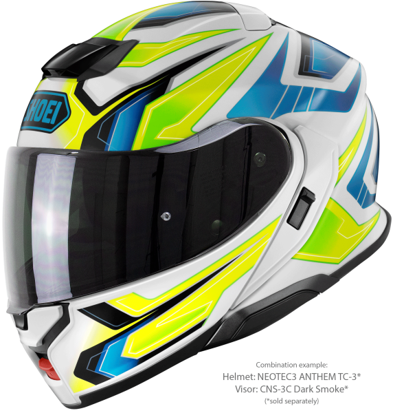 Casca Flip-up SHOEI NEOTEC3 ANTHEM TC-3 Albastru/Verde/Alb/Galben XXL-2