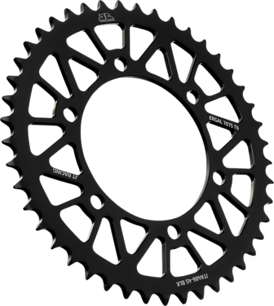 JT SPROCKETS Pinion spate din aluminiu Racelite, negru, 1, nordicamoto.ro