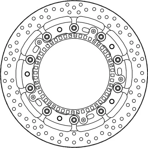 Seria Halo cu rotor flotant – negru, argintiu, oțel inoxidabil, 1, nordicamoto.ro