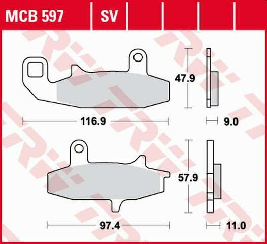 Placute frana fata TRW Sinterizate SUZUKI DR 650 '90-'96/DR 750 '88-'89/DR 800 '88-'91