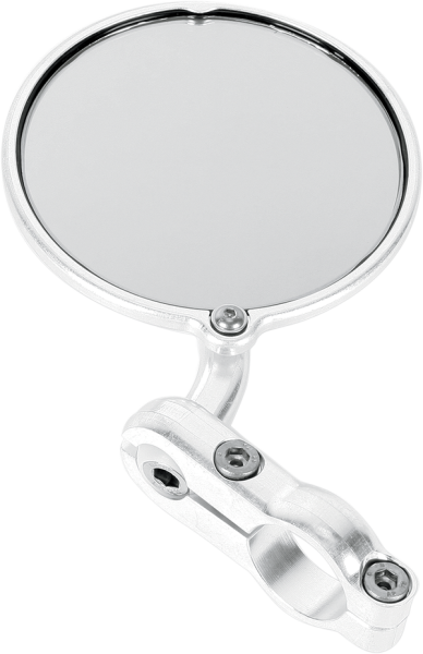 Hindsight Bar End Mirror Anodized Silver, 2, nordicamoto.ro