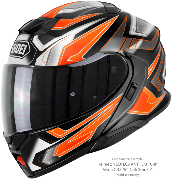 Casca Flip-up SHOEI NEOTEC3 ANTHEM TC-8 Negru/Portocaliu/Alb XXL-3