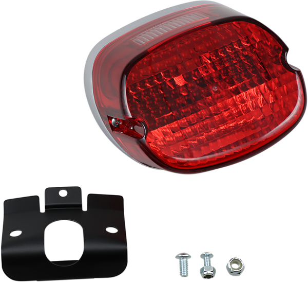 Laydown Taillight Assembly Chrome, 1, nordicamoto.ro