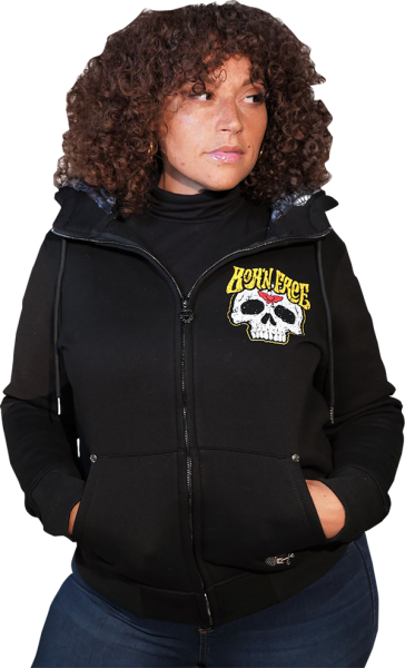 Hoody Wm Zip Brnfre Bk Sm Black S, 1, nordicamoto.ro
