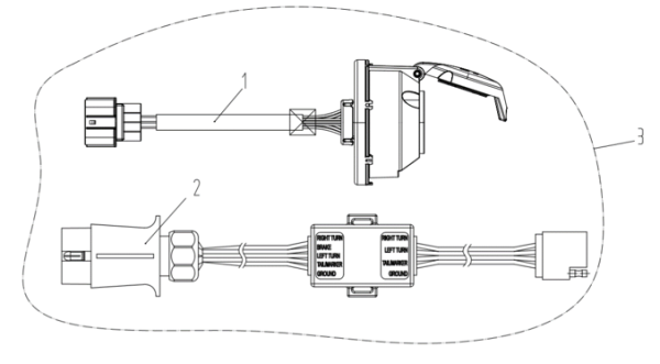 ADAPTOR ALIMENTARE REMORCĂ CFMOTO 8 PIN, 9, nordicamoto.ro