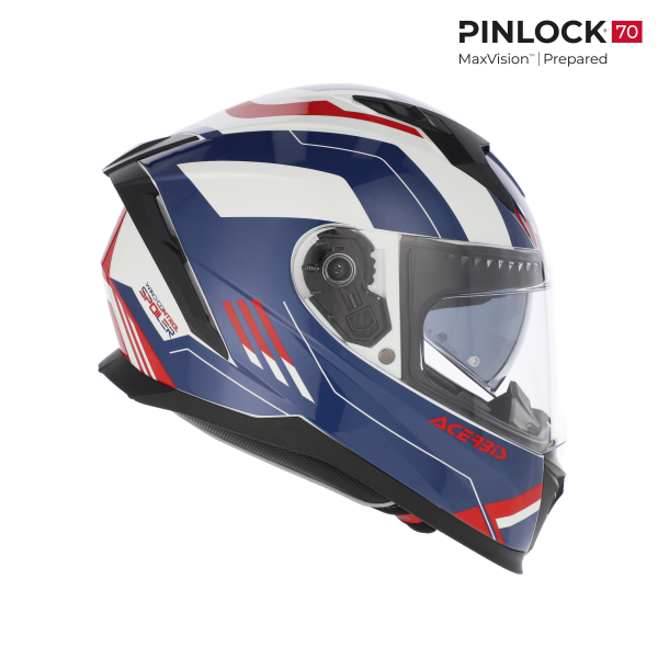Casca Acerbis X-Way Graphic White/Blue/Red-7