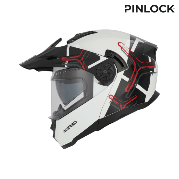 Casca Flip-up Acerbis Rider Graphic Alb/Negru XL-9