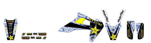 Rockstar Graphic Kits White, Blue, Black, 1, nordicamoto.ro