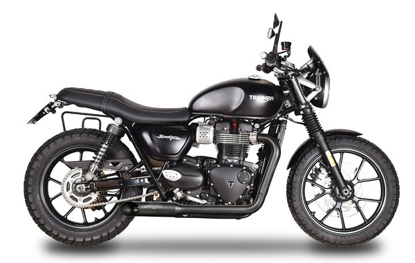 Hot Road Full Exhaust System Black, 1, nordicamoto.ro