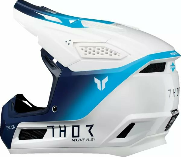 THOR Fleet Storm Helmet White, Blue -2