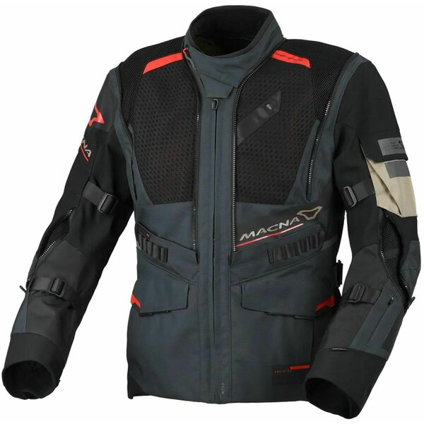 Geaca textil impermeabila touring/adventure MACNA FLEXODUS S Gri/Negru, 7, nordicamoto.ro