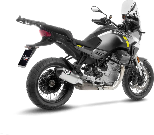 Tobă de eșapament LeoVince LV-14 Titanium Slip-On pentru Moto Guzzi Stelvio, 3, nordicamoto.ro