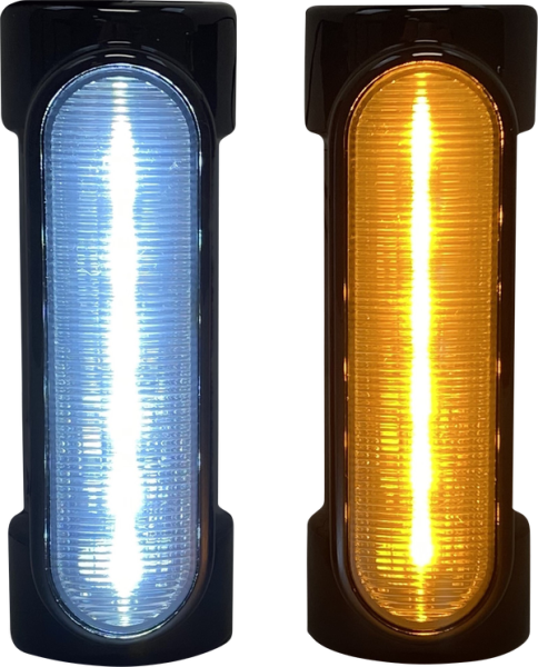 Dynamic Amber/white Engine Guard Leds Black, 2, nordicamoto.ro