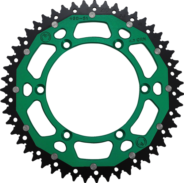 MOOSE RACING Pinion dublu verde, 2, nordicamoto.ro