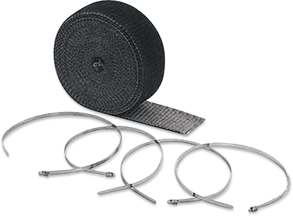 High-temperature Exhaust Wrap Kits Black, 1, nordicamoto.ro