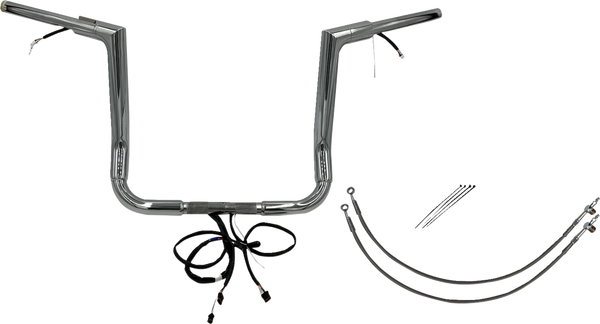 Plug & Play Ez Install 1-1/2(r) Flat Top Handlebar Kit Silver, 1, nordicamoto.ro