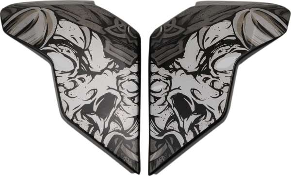 Airflite Krom Side Plate Kit Black Silver ONE SIZE, 1, nordicamoto.ro