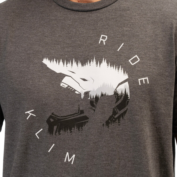 Tricou Klim Ride Tri-blend Maroon Frost - Red Orange-6