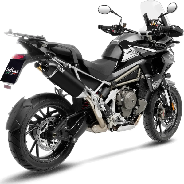 Tobă de eșapament LeoVince LV-14 Black Edition Slip-On pentru Triumph Tiger 1200, 3, nordicamoto.ro