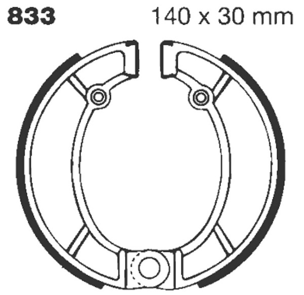 (r)g(r) Grooved Brake Shoe, 1, nordicamoto.ro