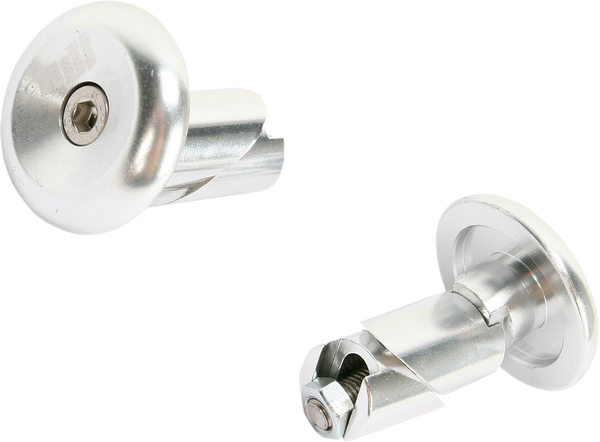 Aluminum Handlebar End Plug Silver 