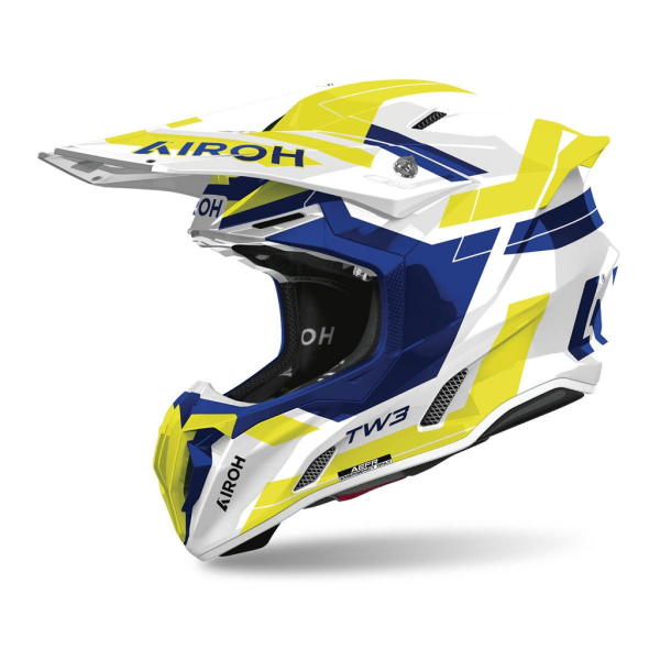 Cască Moto Cross Airoh Twist 3 Dynasty Albastru/Galben Lucios, 2, nordicamoto.ro