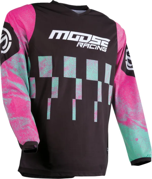 Tricou MOOSE RACING Qualifier Black/Pink-3